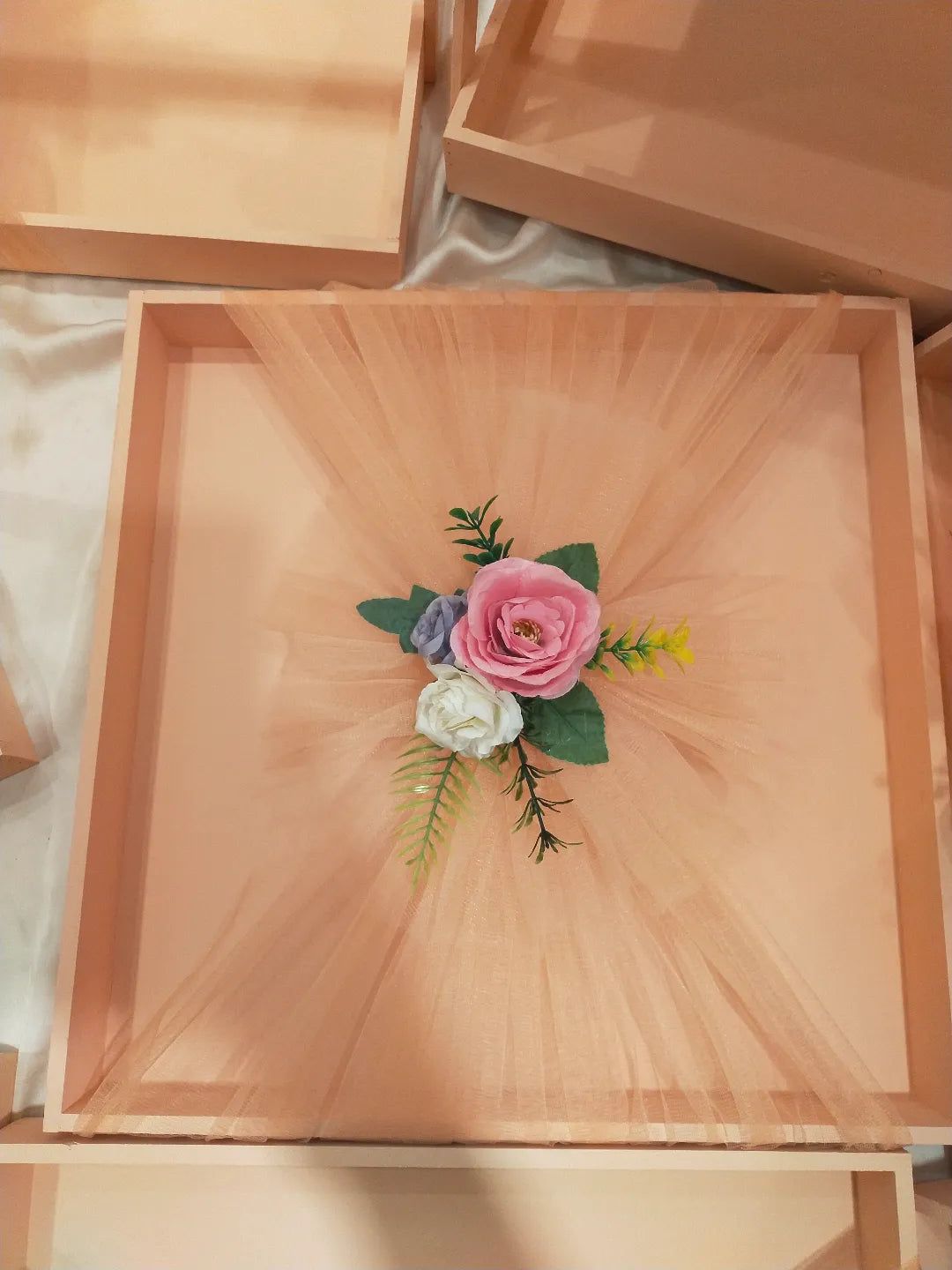 Wedding Gift Trays Set with 2 Tier Rack