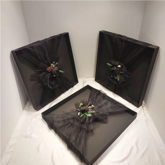 Black Customized Wedding Gift Tray Set