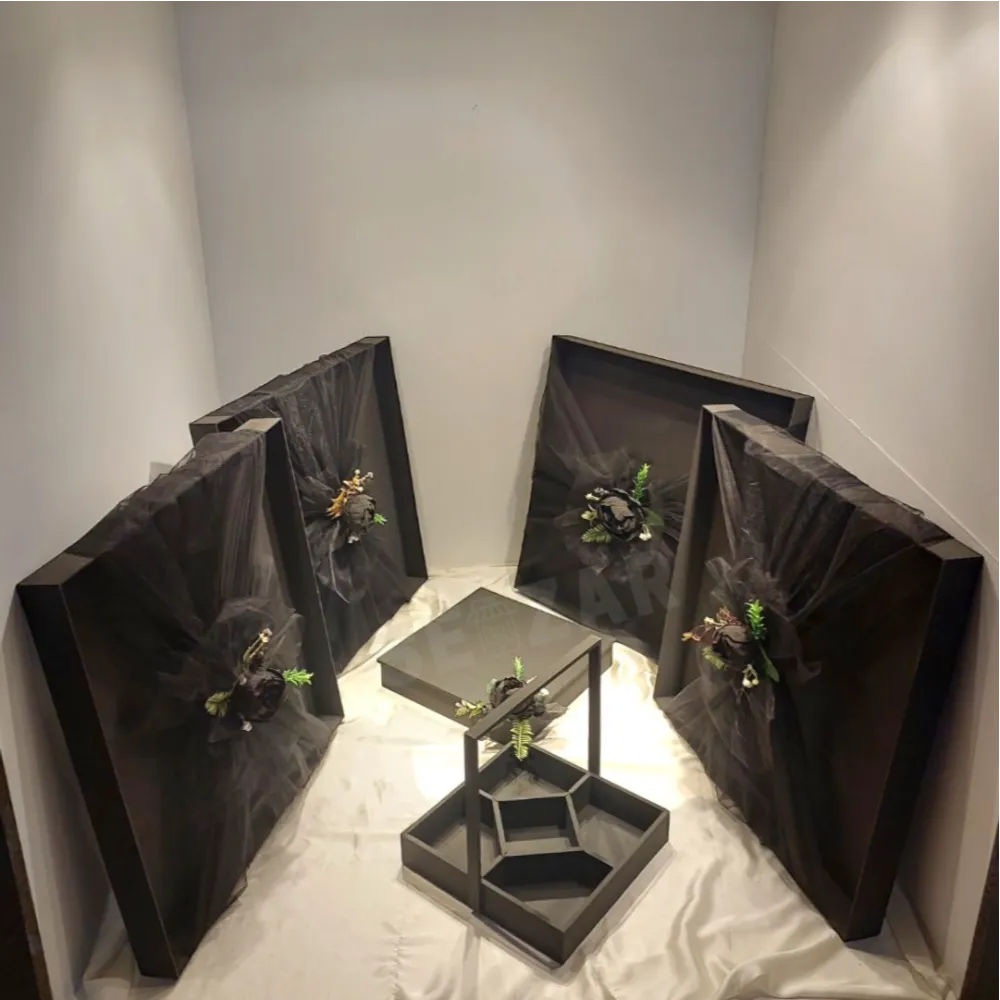 Black Customized Wedding Gift Tray Set