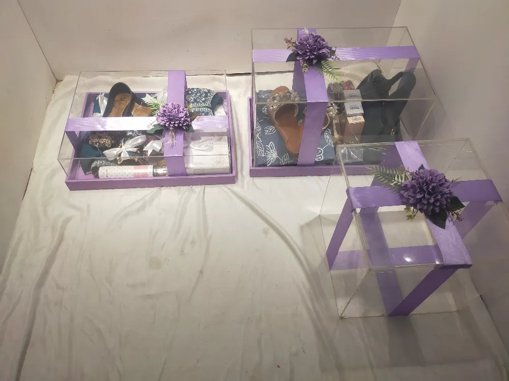 Customized Acrylic Gift Box Set for Wedding