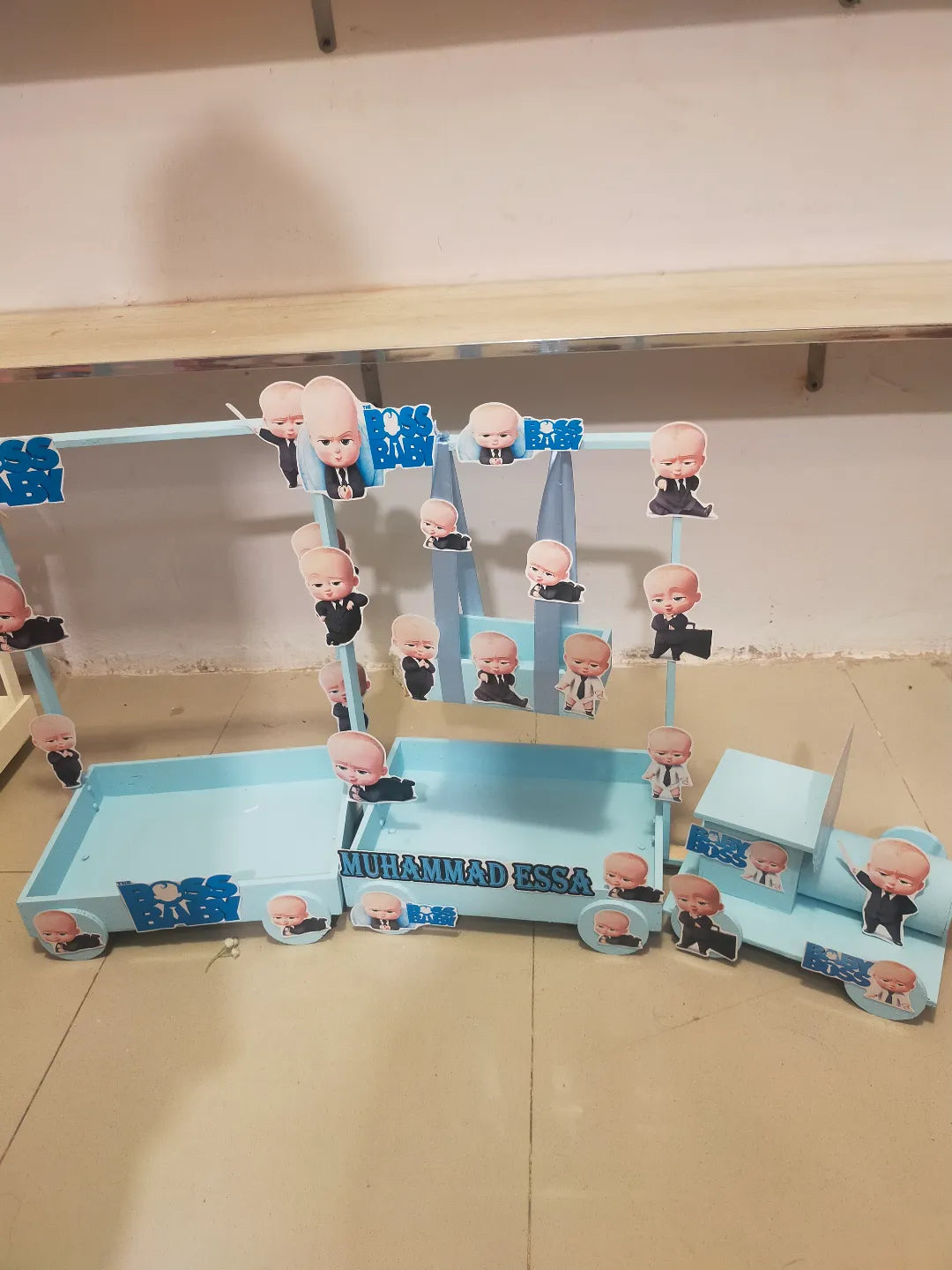 Customized Boss Baby Gift Basket Train