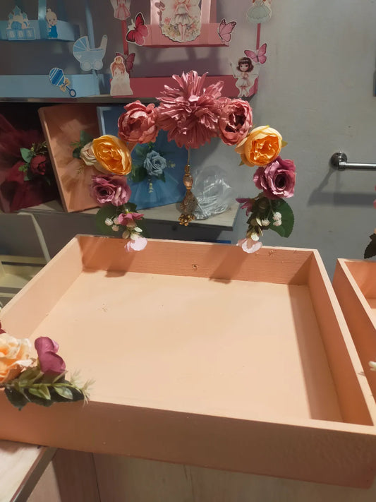 Handmade Floral Wedding Gift Tray