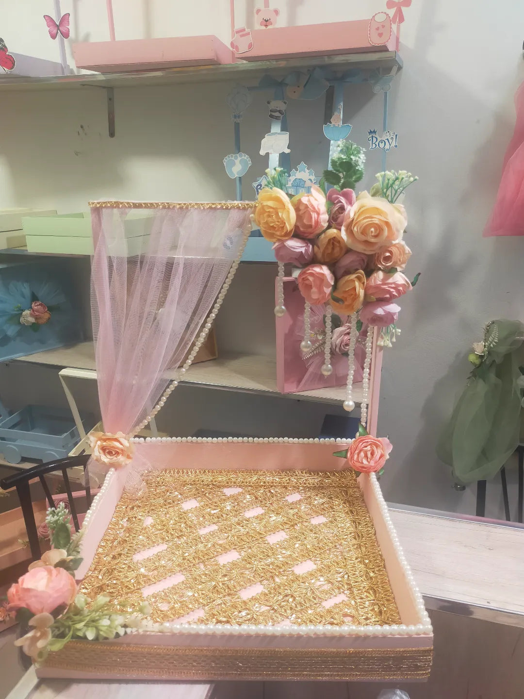 Handmade Wedding Floral Gift Tray