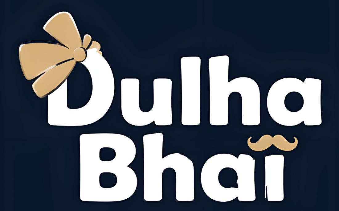 Logo with bold white text, a golden bow on 'D' and a golden mustache above 'i'.